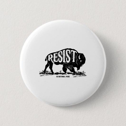 Alt米国国立公園レジストサービスTシャツバイソン 缶バッジ (正面)