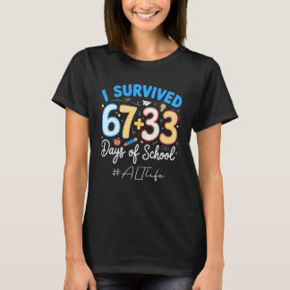 ALT 代替学習教師 100 日間の学校 Tシャツ