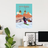 Alta Badia Snowboarding Travel Poster ポスター (ホームオフィス)