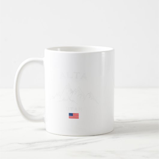 Alta Ski Resort Rocky Mountains Skiing Souvenir Ut コーヒーマグカップ (左)