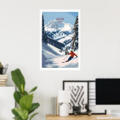 Alta Utah Ski Poster - Powder Snow Mountain Wall ポスター (ホームオフィス)