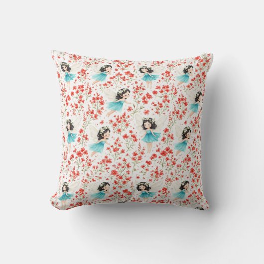 Altami Cute Floral Girl Pillow – Kids Nursery Deco クッション (正面)
