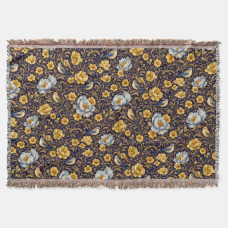 Altami Vintage Floral Birds Throw Blanket – Elegan スローブランケット