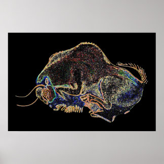 Altamira Bison in Psychedelivision ポスター