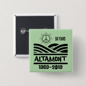Altamont Speedway 1969-2019 50周年記念 缶バッジ (正面&裏面)