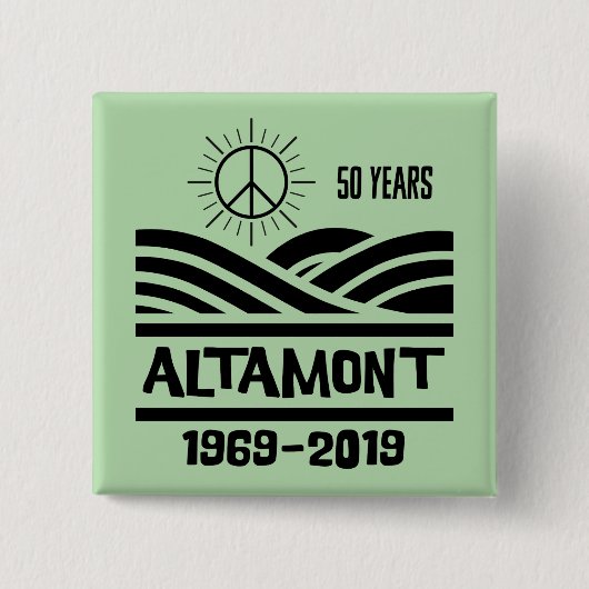 Altamont Speedway 1969-2019 50周年記念 缶バッジ (正面)