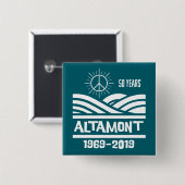 Altamont Speedway 1969-2019 50th Anniversary 缶バッジ (正面&裏面)
