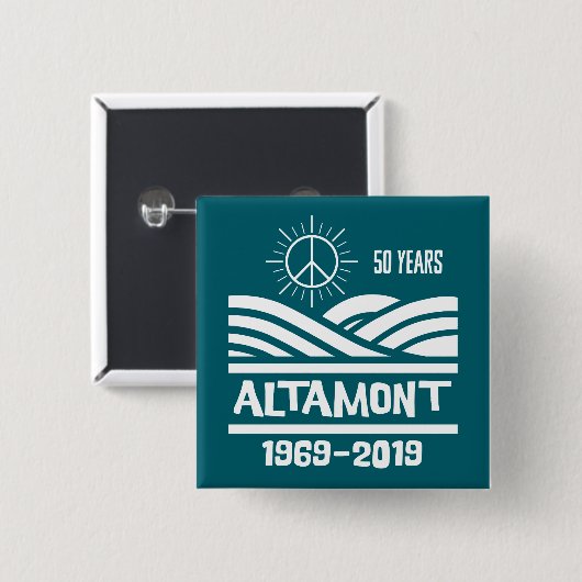Altamont Speedway 1969-2019 50th Anniversary 缶バッジ (正面&裏面)