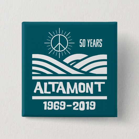 Altamont Speedway 1969-2019 50th Anniversary 缶バッジ (正面)
