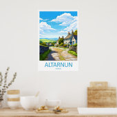 Altarnun Vintage Travel Poster Ski National Park ポスター (キッチン)