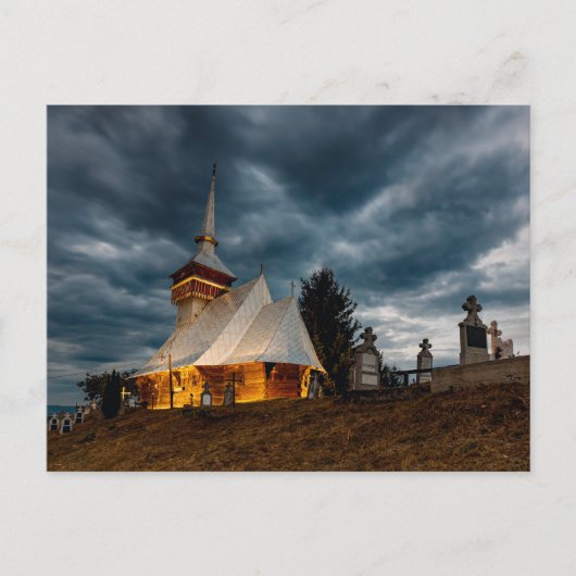 Alte Holzkirche von Chiscau in Rumänien ポストカード (正面)