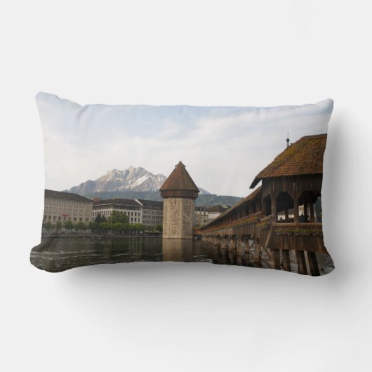 Alte Kappelbrücke Luzern Kissen ランバークッション (正面)