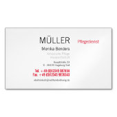 Altenpflege Ambulante Pflege Visitenkarten マグネット名刺 (正面)