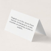 Altenpflege Ambulante Pflege Visitenkarten 名刺 (裏面)