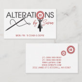 Alteration, Clothing, Tailor, Seamstress 名刺 (正面/裏面)