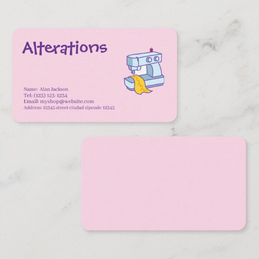 Alterations 名刺 (正面/裏面)