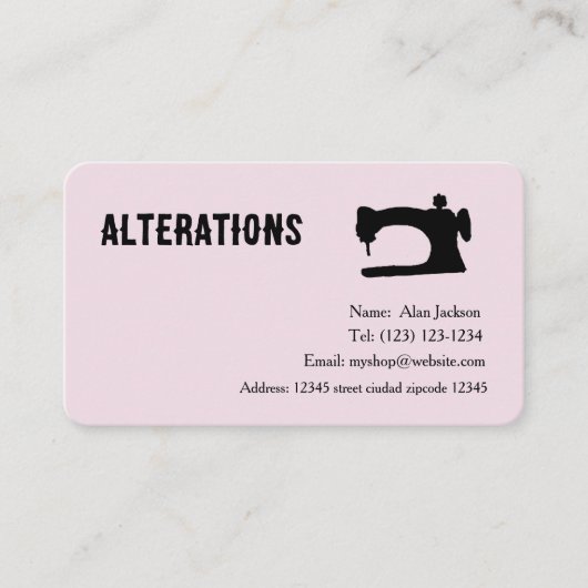 ALTERATIONS  business cards 名刺 (正面)
