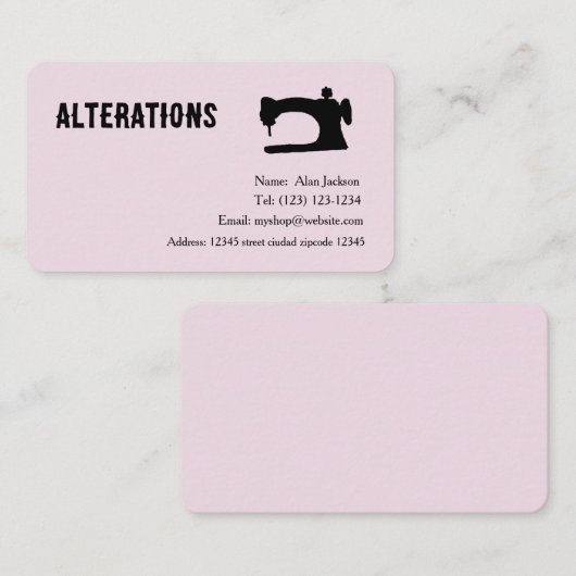 ALTERATIONS  business cards 名刺 (正面/裏面)