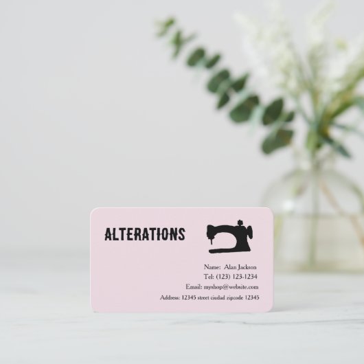 ALTERATIONS  business cards 名刺 (スタンド正面)
