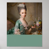 Altered Artヴィンテージポートレートティール(緑がかった色)カラーブロック ポスター (正面)