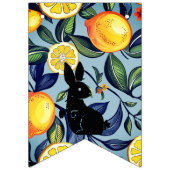 Alternating Citrus & Bunny Easter Bunting Banner バンティングフラッグ (第2の旗)