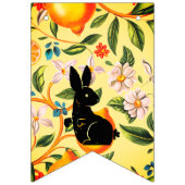 Alternating Citrus & Bunny Easter Bunting Banner バンティングフラッグ (第3の旗)