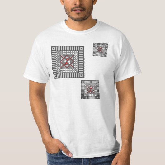 Alternating Geometric Men's Light Shirt Tシャツ (正面)