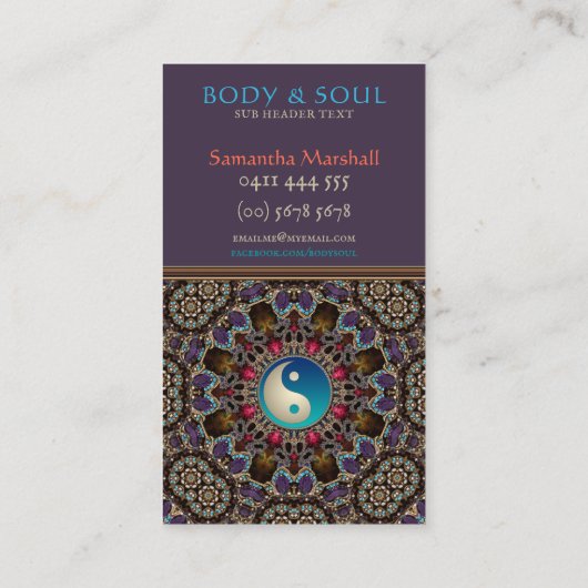 Alternative Eastern Jewels Yin Yang Purple Blue  名刺 (裏面)