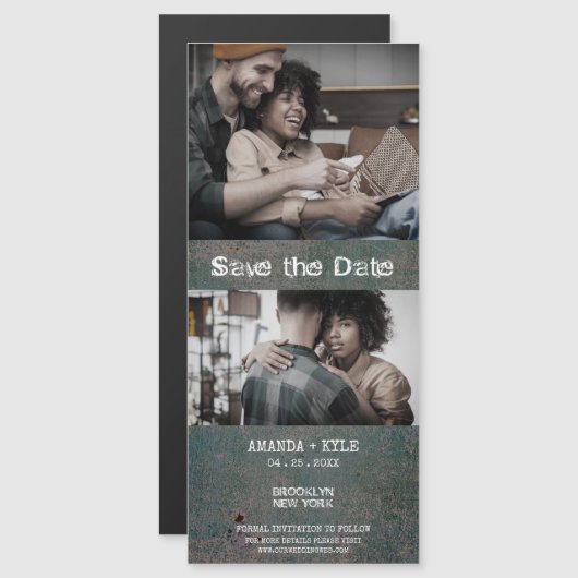 Alternative Engaged Hipster Couple Grunge Texture (正面/裏面)