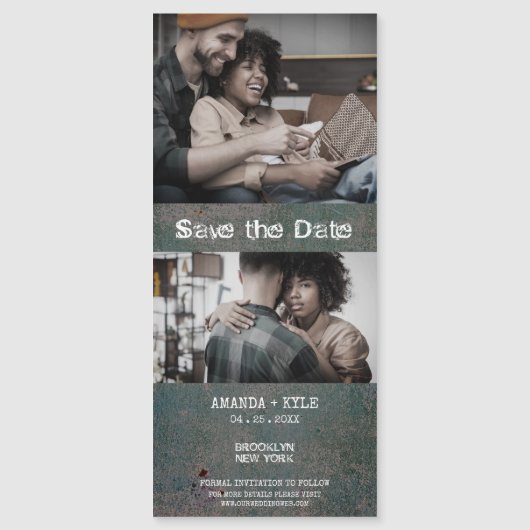 Alternative Engaged Hipster Couple Grunge Texture (正面)