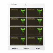 Alternative Medicine Green Caduceus Symbol Brown ラベル (フルシート)