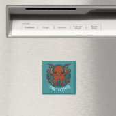 Alternative Red Octopus Logo Add Your Text Artwork マグネット (インサイチュ (食洗機))