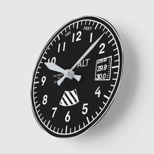 Altimeter clock ラウンド壁時計 (傾斜)