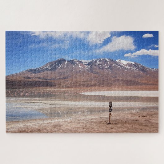 Altiplanoの砂漠の景色の火山 ジグソーパズル (横)