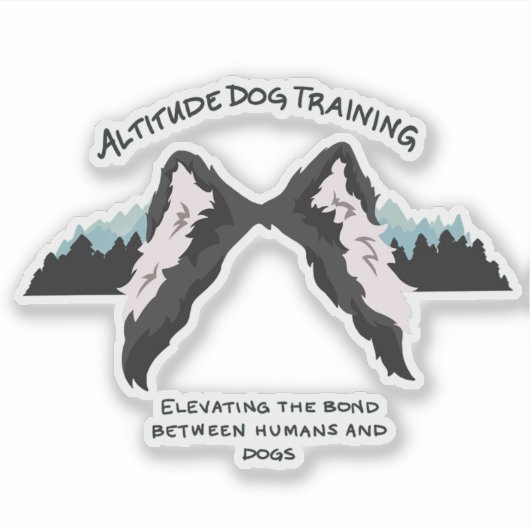 Altitude dog training die cut sticker シール (正面)