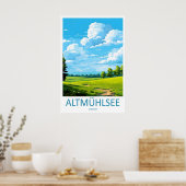 Altmhlsee Vintage Travel Poster Ski National Park ポスター (キッチン)