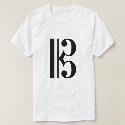 ALTOクレフ、音符記号/Cクレフ、音符記号 Tシャツ (デザイン正面)