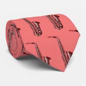 ALTOサクソフォーン-ピンク ネクタイ (ロール)