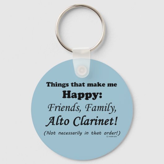 Alto Clarinetが私を幸せにする キーホルダー (正面)