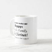 Alto Clarinetが私を幸せにする コーヒーマグカップ (正面左)