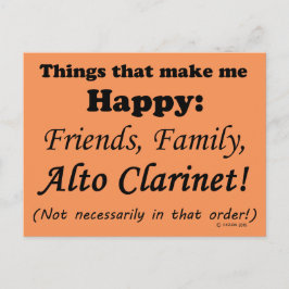 Alto Clarinetが私を幸せにする ポストカード