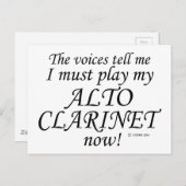 Alto Clarinet Voices氏の発言遊は ポストカード (正面/裏面)