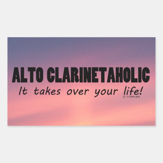 Alto Clarinetaholicが長方形型Stを買収 長方形シール (正面)