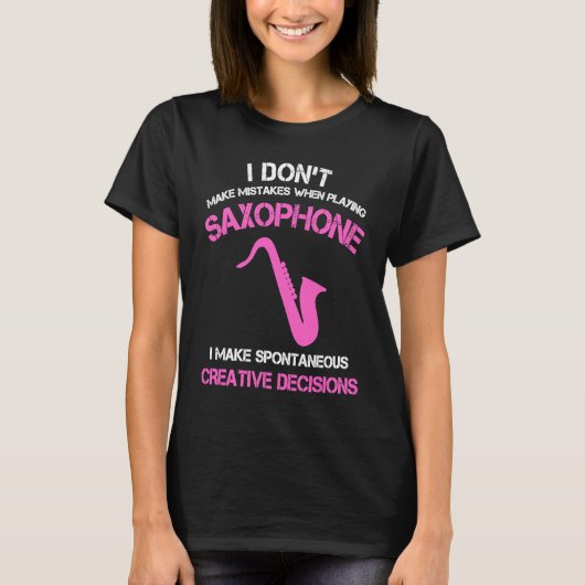 Alto saxophone players women youth Jazz Saxophonis Tシャツ (正面)