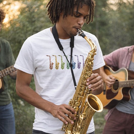 Alto Saxophone Rainbow Tシャツ