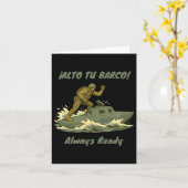 Alto Tu Barco! Coast Guard Novelty Gift  カード (黄色い花)