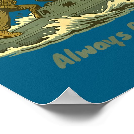 Alto Tu Barco! Coast Guard Novelty Gift  ポスター (角)