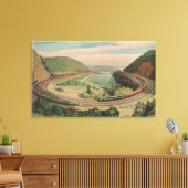 Altoona,ペンシルバニア州,有名な蹄鉄カーブ キャンバスプリント (インサイチュ (リビング))