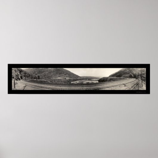 Altoona PA Horseshoe Curve RR Photo 1934 ポスター (正面)