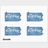 Altoona Pennsylvania Wood Grain 長方形シール (シート)